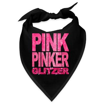 Pink Pinker Glitzer Bling Prinzessin Fashionista - Bandana - Schwarz - Vorne