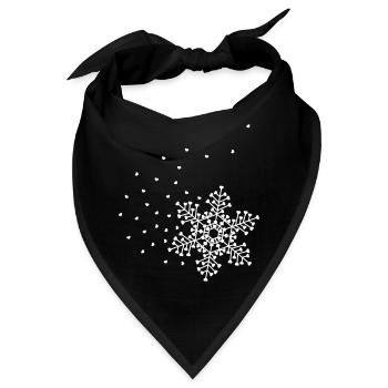 Herzige Schneeflocke - Bandana - Schwarz - Vorne