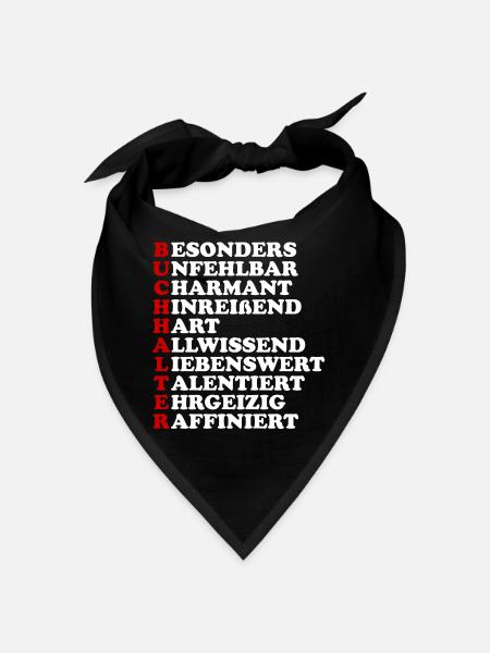 buchhalter spruch - Bandana - Schwarz - Vorne