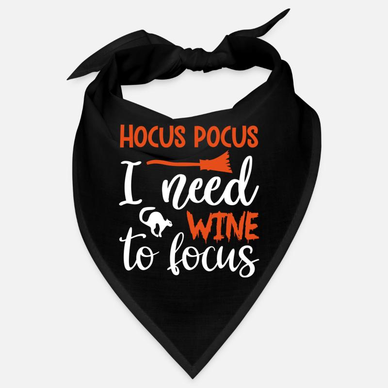 hocus pocus j'ai besoin de vin pour me concentrer citation drôle cadeau Bandana