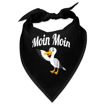 Moin Moin Möwe - Bandana - Schwarz - Vorne