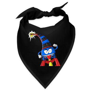 Roller Coaster - Roller Coaster Fan - Cartoon - Bandana - Schwarz - Vorne
