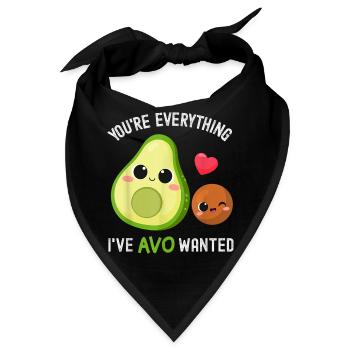 Avocado Trend 2021 - Avo Wanted - Bandana - Schwarz - Vorne
