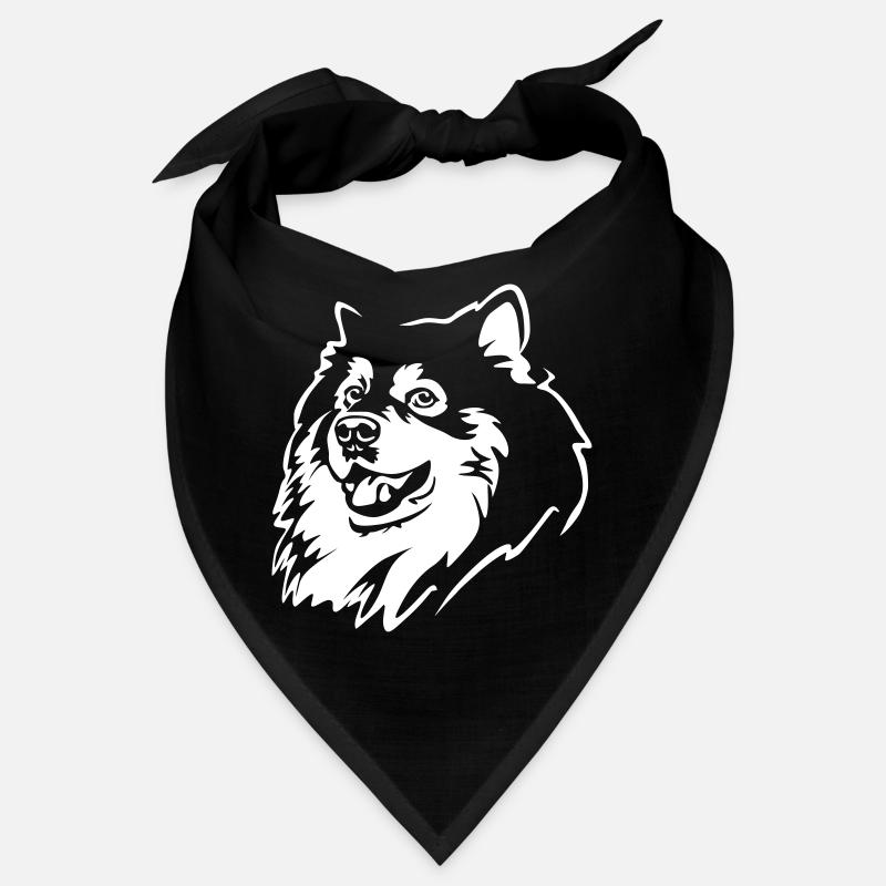 Finnischer Lapphund Kopf "Black Edition" Bandana