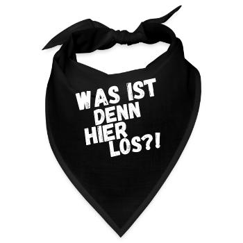 Was ist hier los? - Bandana - Schwarz - Vorne