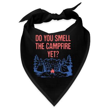 Smell the Campfire Camping Hiking Camper Hiker - Bandana - Schwarz - Vorne