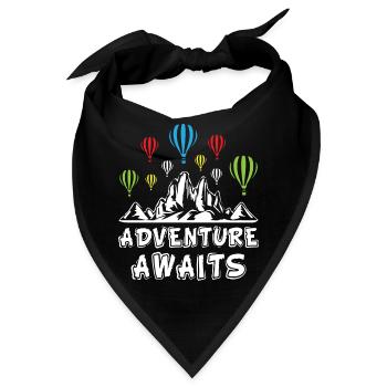 Adventure Awaits Air Balloons - Bandana - Schwarz - Vorne
