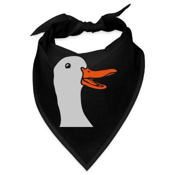 Lustige Comic Gans Kopf - Bandana - Schwarz - Vorne