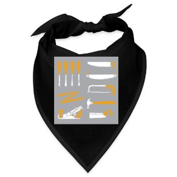Arten von Holzbearbeitungswerkzeugen - Bandana - Schwarz - Vorne
