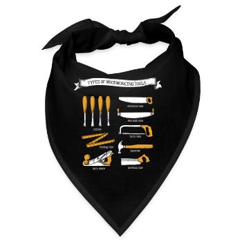 Arten von Holzbearbeitungswerkzeugen - Bandana - Schwarz - Vorne