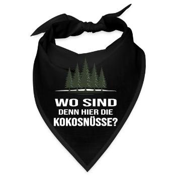 wild Bushcraft outdoor survival Jungel Kokosnüsse - Bandana - Schwarz - Vorne