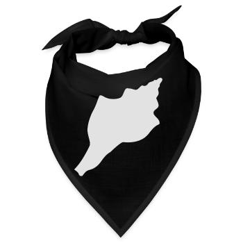 Muscheln - Bandana - Schwarz - Vorne