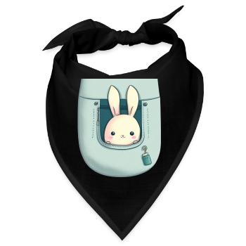 Kawaii Kaninchen! - Bandana - Schwarz - Vorne