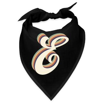 Buchstabe E - Bandana - Schwarz - Vorne
