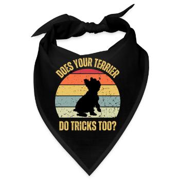 Macht Ihr Terrier auch Tricks - Bandana - Schwarz - Vorne