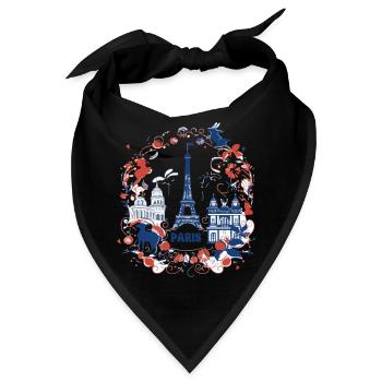 PARIS Hauptstadt - Bandana - Schwarz - Vorne