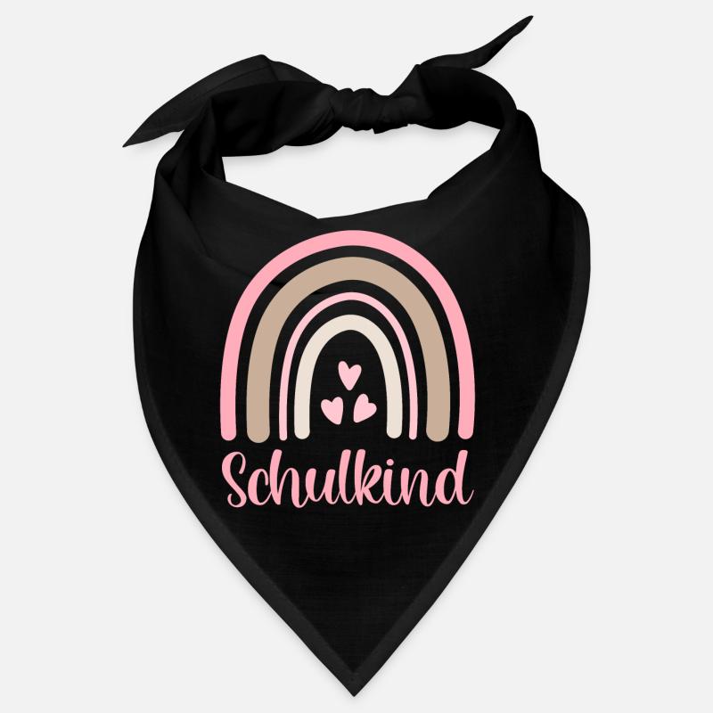 Schulkind Regenbogen Schulanfang Einschulung 2026 - Bandana - Schwarz