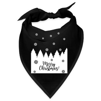 Festliche Grafik - Bandana - Schwarz - Vorne
