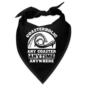 Coasterholic Roller Coaster - Bandana - Schwarz - Vorne