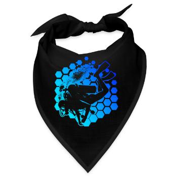 Diver Scuba Diver Diving Scuba Tauchen - Bandana - Schwarz - Vorne