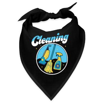 Cleaning Cleaner Housewife Housekeeping - Bandana - Schwarz - Vorne