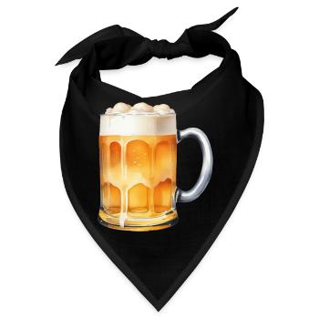 Maßkrug Bier - Bandana - Schwarz - Vorne