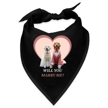 Will you marry me? - Bandana - Schwarz - Vorne