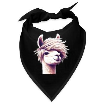 Alpaka - Bandana - Schwarz - Vorne