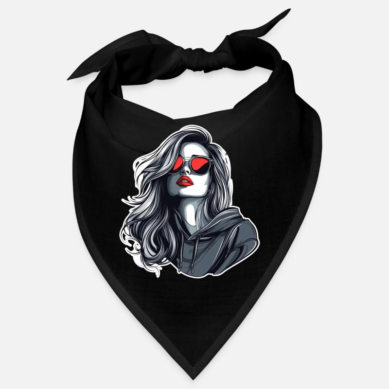 Fille à capuche grise glamure Bandana