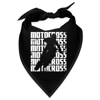 Motocross Grafik - Bandana - Schwarz - Vorne