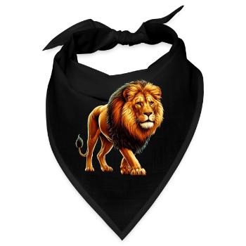 Löwe - Bandana - Schwarz - Vorne