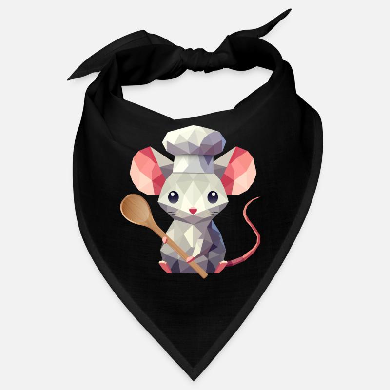Culinary charm in polygon style Bandana