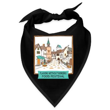 Street Food Festval - Bandana - Schwarz - Vorne