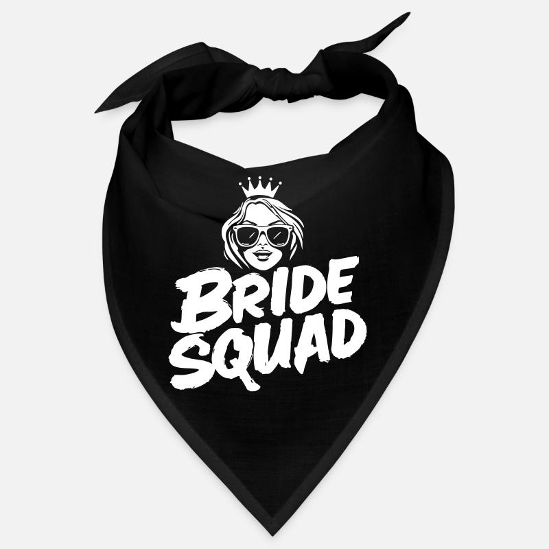 Braut „Bride Squad“-Design - Bandana - Schwarz