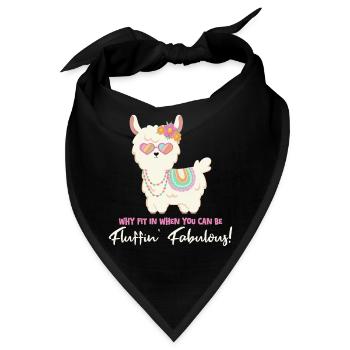 Süßes Alpaka mit Sonnenbrille und lustigem Spruch - Bandana - Schwarz - Vorne