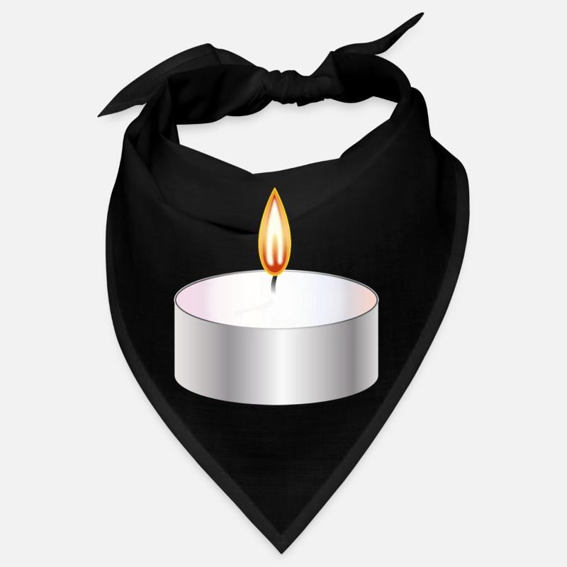 bougie chauffe-plat allumée symbole simple Bandana