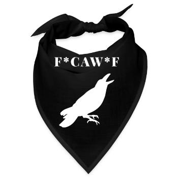 FCAWF Funny Crow Bird Design - Bandana - Schwarz - Vorne