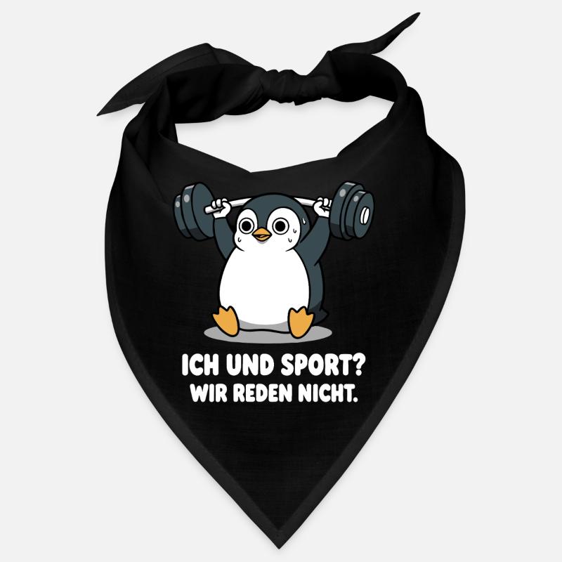 Dicton Penguin Weightlifting - Bandana - noir