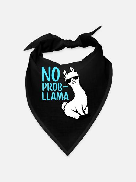 No Prob Lama Cool Sunglasses Sitting Problama - Bandana - black - Front