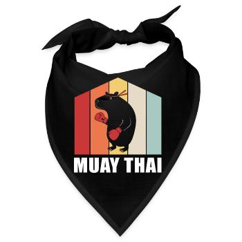 Muay thai Kickboxer Kickboxing Thai boxing - Bandana - Schwarz - Vorne