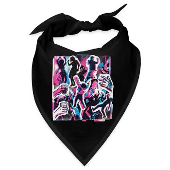 90s Retro Party - Bandana - Schwarz - Vorne