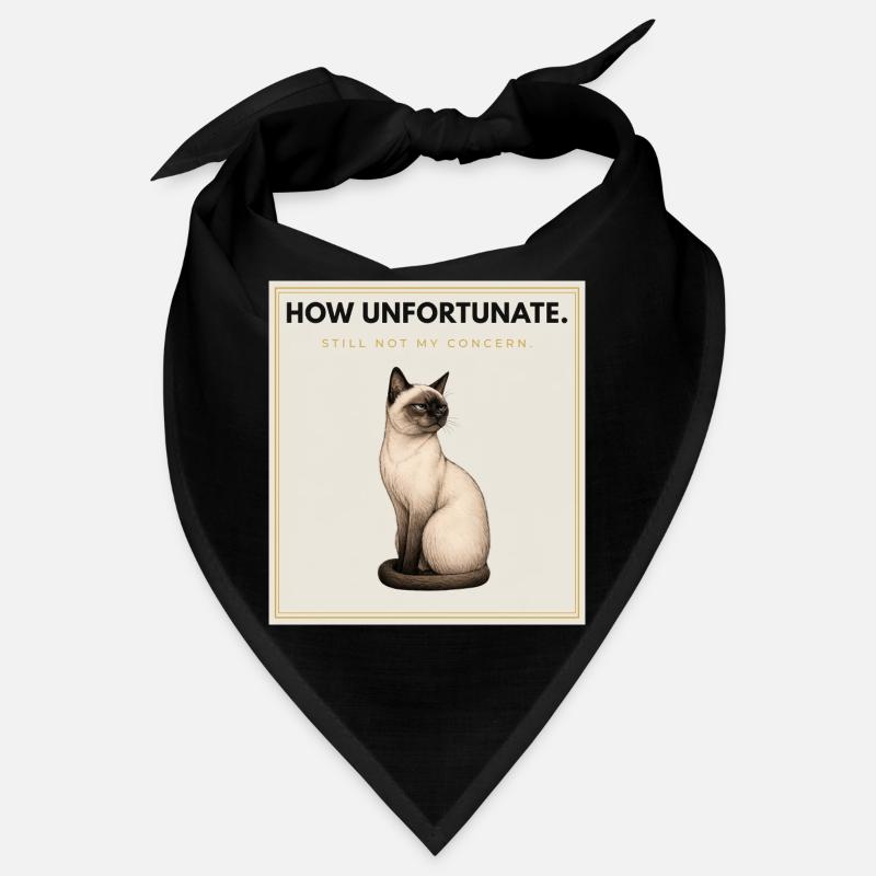 QUEL MALHEUR. Noble Chat Sarcastique Conception du Mème Bandana
