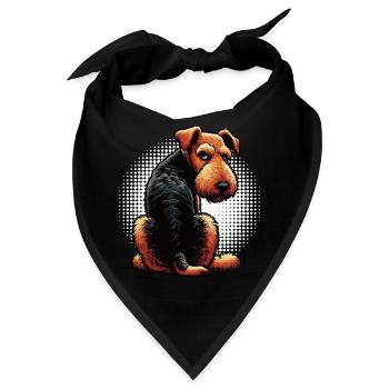 Airedale Terrier Airedales Airedaleliebhaber - Bandana - Schwarz - Vorne