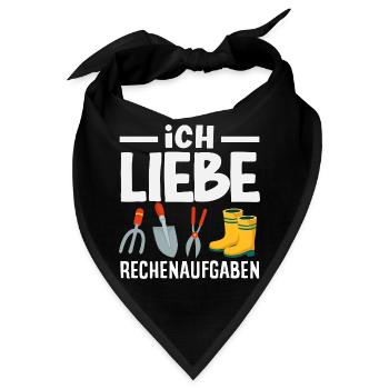 Ich Liebe Rechenaufgaben Garten - Bandana - Schwarz - Vorne