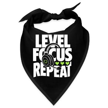 Level Focus Repeat Gaming Headset - Bandana - Schwarz - Vorne
