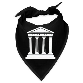 Klassischer Tempel Säulen Silhouette - Bandana - Schwarz - Vorne