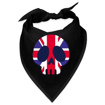 Britischer Schädel - Bandana - Schwarz - Vorne