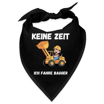Keine Zeit Bauarbeiter Lader - Bandana - Schwarz - Vorne