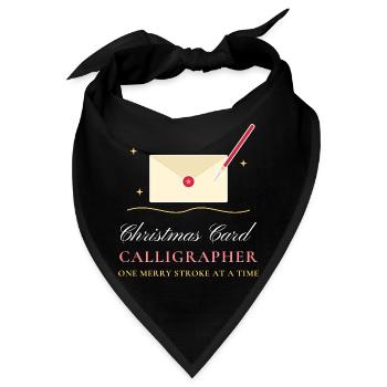 Weihnachtskarten-Kalligraph Handschrift - Bandana - Schwarz - Vorne