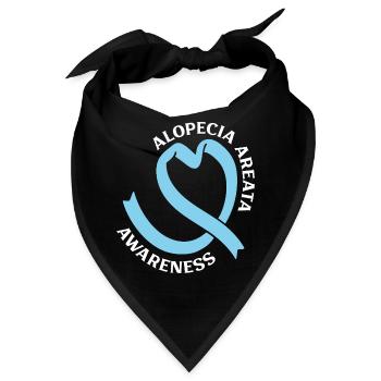 Alopecia Areata - Bewusstsein & Herz - Bandana - Schwarz - Vorne